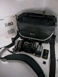 Nikon D80 digitale Spiegelreflexkamera Kit mit Tasche Japan Vintage 40" Stativ erweiterbar manuell - Bild 1 von 20