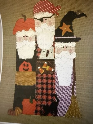 Halloween Handpainted Needlepoint Canvas Boo Guys - Image 1 of 4
