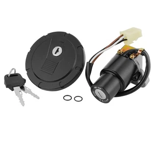 Fuel Tank Cap Ignition Lock with Key Kit Fit for Kawasaki KLR650 2008-2018 - Picture 1 of 9