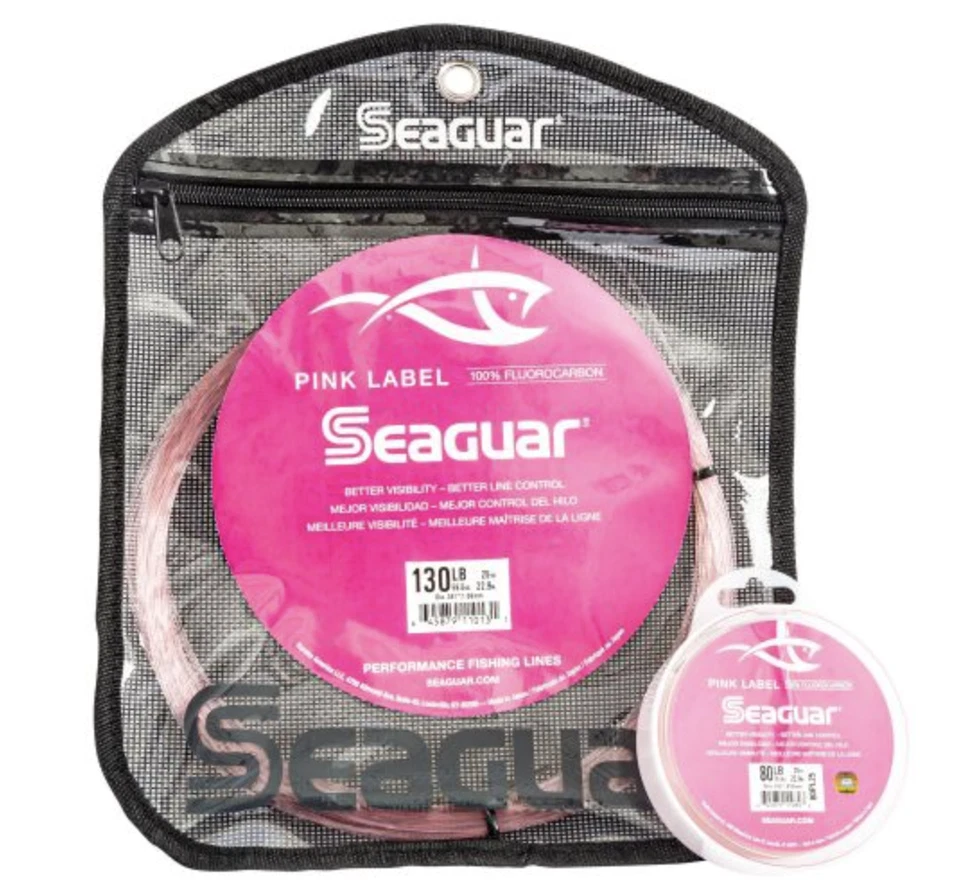 Seaguar 100% Fluorocarbon Line 25yd Spool Pink Label Striper Leader 60lb - Image 1 of 1