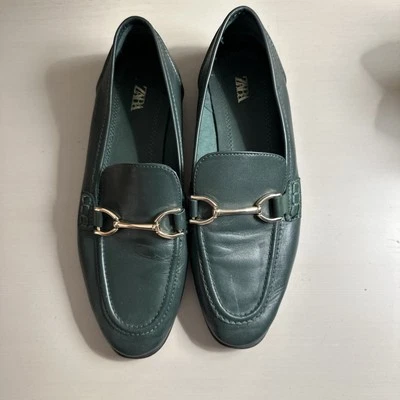 Mocasines Zara Mujer Cuero Suave Tostado Talla US 7.5-8 EU 38 Foto 1 de 4