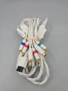 Nintendo Wii HD Component And S-Video Audio Video Braided Cables White - Picture 1 of 4