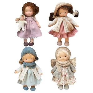 Doll Waldorf Handmade Plush Doll Beautiful Cotton Plush Doll Girls Birthday Gift - Picture 1 of 16
