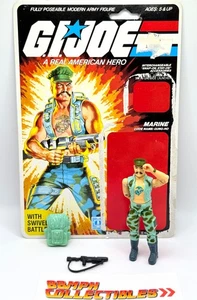 MINTY FRESH 1983 GI Joe GUNG-HO Marine w/Whole Cardback FILE CARD + Flag Point - Picture 1 of 10