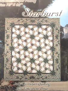 Trapunta STARBURST modello di Judy Niemeyer dimensioni fino a 110" x 113" in confezione NUOVA - Foto 1 di 8