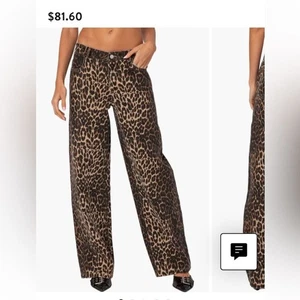 Edikted Animal Print gerade Jeanshose GRÖSSE XLARGE. Neu ohne Etikett - Bild 1 von 8