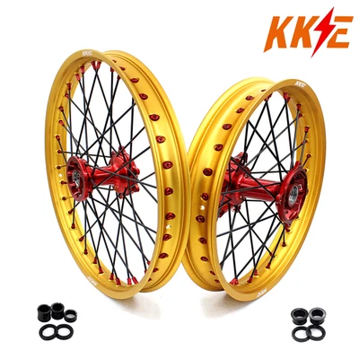 KKE 21-19" Cast Wheels Fit Honda CRF250R 2014-25 CRF450R CRF450RL 2021-2025 Gold - Image 1 of 4