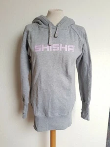 Shisha Pullover - Gr. S 36 - grau rosa - Longpullover - Kapuze - Bild 1 von 8