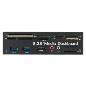 USB3. 0-Hub eSATA 5,25" internen PC Dashboard Media Front Panel E6B8 - Bild 1 von 11