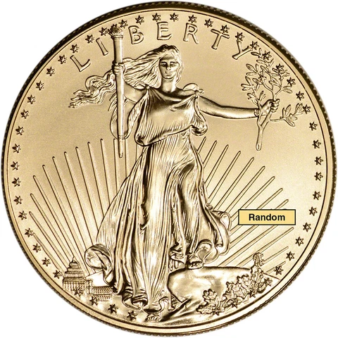 American Gold Eagle (1 oz) $50 - BU - Random Date Cover