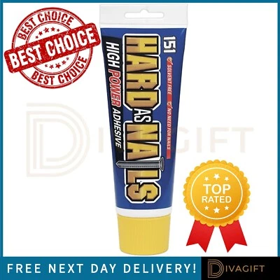 RAPIDE GRAB ADHESIVE GLUE 180ML HARD AS NAILS EXTERIOR 151 NO MORE NAILS HIGH POWER NEW