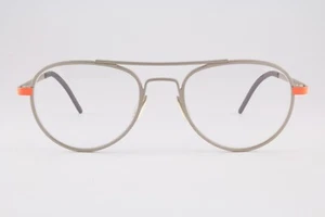 Rare Authentic Orgreen NIKI 1142 51mm Gunmetal Orange Gray Frames Glasses Japan - Picture 1 of 7