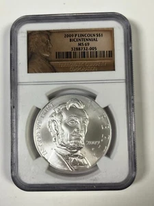 2009 P Lincoln Bicentennial Silver Dollar NGC MS 69 - Picture 1 of 4
