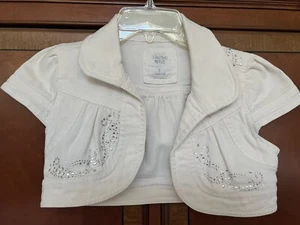 LIMITED TOO Fancy Crop Girl’s White Denim Jean Vest Size 8 - Picture 1 of 10