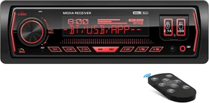 Single Din Car Stereo Receiver: Bluetooth Car Radio System - Digital Multimedia - Picture 1 of 12