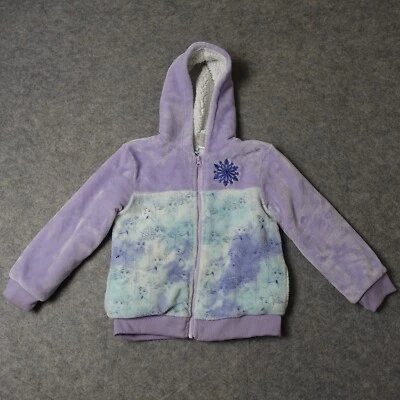 Chaqueta Frozen 2 Niñas 7 Púrpura Polar Disney Princesa Anna Elsa Sherpa Forrada Foto 1 de 4