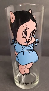 Vaso de beber Pepsi 1973 Petunia Pig Warner Bros. Pepsi dibujos animados vintage - Imagen 1 de 4
