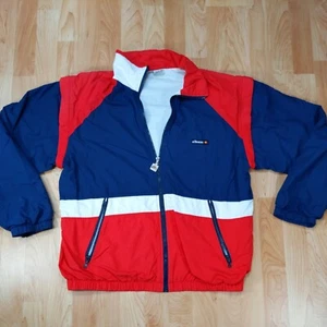 Vintage 90s Ellesse Full Zip Windbreaker Track Jacket Unisex Med color block - Picture 1 of 11