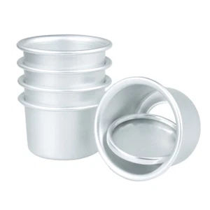 5x Runde Kuchenform Muffinform Backform aus Aluminiumlegierung Pastetenform - Bild 1 von 12
