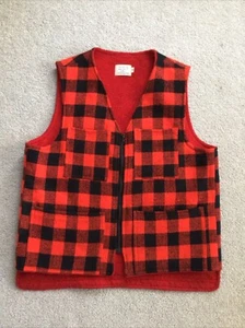 Gilet vintage en laine mélangée buffle doublé à carreaux homme 44 Staton Apparels Maine USA - Photo 1/6