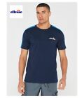 ellesse Navy Blue Logo Tee Cotton Retro Sports T-Shirt Top Size Mens S,M,L,XL