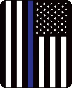 50x60 Thin Blue Line Police Back The Blue Mink Faux Fur Throw Blanket Super Soft - Picture 1 of 2