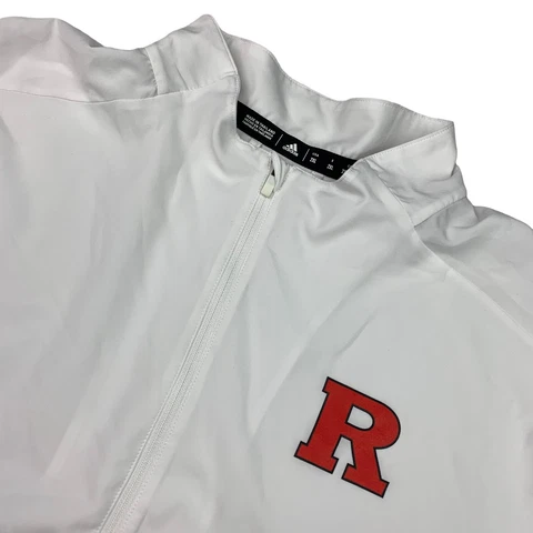 NEW Rutgers x Adidas Men's 1/2 Zip Performance Pullover White • 2XL Cover