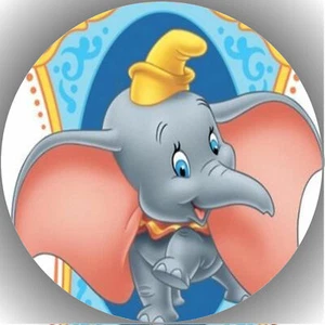 Ostia per torta compleanno festa immagine torta fondente - cialda Dumbo P9 - Foto 1 di 1