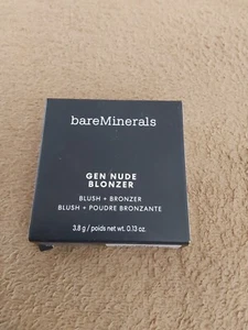 BAREMINERALS GEN NUDE BRONZER AUTHENTIC BLUSH+BRONZER KISS OF PINK New .13oz Box - Picture 1 of 5