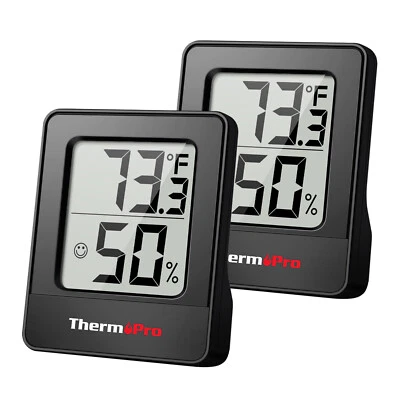 2pcs mini  LCD Digital Indoor Hygrometer Thermometer Humidity Monitor Meter - Image 1 of 4