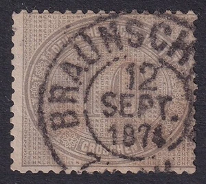 GERMANY 1872 Deutsche Reichs-Post 10g Grey SG 14C Used (CV £2250) - Picture 1 of 2