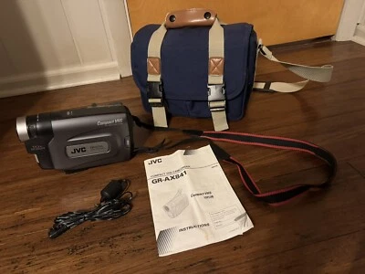 JVC AX841 Compact VHS Camcorder Camera Bundle (Not Tested- No Battery) w/ Bag - Image 1 of 4