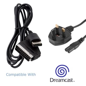 SEGA DREAMCAST Konsole Netzteil + TV SCART Bleikabel UK Verkäufer  - Bild 1 von 6