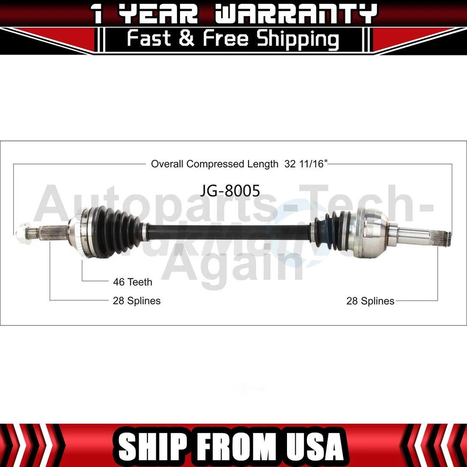 Eje trasero derecho CV eje articulado para Jaguar Super V8 2005 2005 Jaguar Vanden Plas Foto 1 de 1