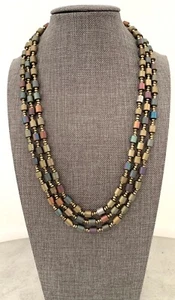 Iris & Lily London Silver & Agate 3 Layers Necklace Retail $109 - Picture 1 of 6