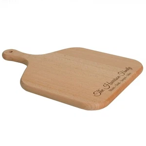 Personalised T &G Beech Handled Paddle Chopping Board Engraved Kitchen Gift - Picture 1 of 3