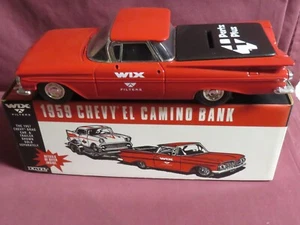 1/32 ERTL BANK, 1959 RED CHEVY EL CAMINO, WIX FILTERS - Picture 1 of 2