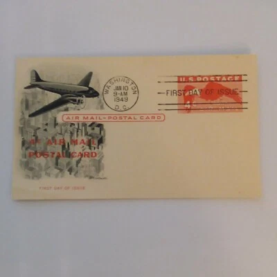 AIR MAIL POSTAL CARD 4C FIRST DAY OF ISSUE WASHINGTON D.C. - Image 1 of 4