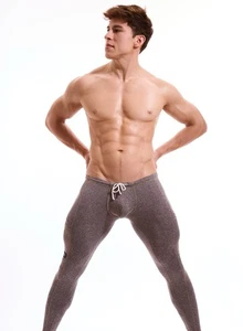 Men’s N2N TS28 Track Sports Tights - Large Heather Gray New With Tags - Picture 1 of 5