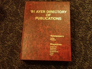1981 Ayer Professionals Directory Of Publications 113th Edition - Bild 1 von 8