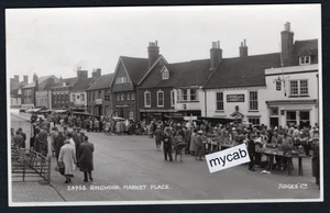 Postcard Ringwood New Forest Hampshire busy Market Place RP by Judges - Picture 1 of 2