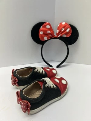 Minnie Mouse Shoes Girls Size 7 And Headband EUC - Image 1 of 4