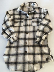 Women's Denver Long Line Shacket by Dream House Size 12 Check Long Sleeve - Picture 1 of 10