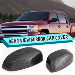 Cubierta de espejo retrovisor de fibra de carbono para Chevy Silverado/GMC Sierra 2007~13 repuesto - Imagen 1 de 10