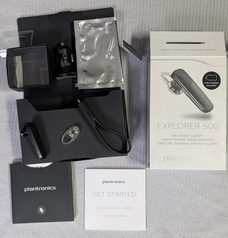 Plantronics Explorer 500 Bluetooth Headset, OVP mit Zubehör - Bild 1 von 4