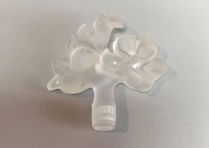 Frosted Satin Glass Floral Shaped Perfume Bottle Stopper - Picture 1 of 4