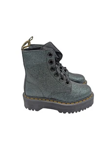 Dr Martens Molly Platform Boots Green Glitter Size UK 4 Womens - Picture 1 of 6