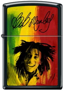 Zippo 46996, Bob Marley Design, Black Matte Finish Lighter, NEW - Picture 1 of 1