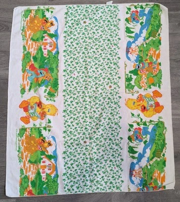 Manta de recepción vintage de Plaza Sésamo Elmo Big Bird 30x40 Riegel algodón años 90 Foto 1 de 4