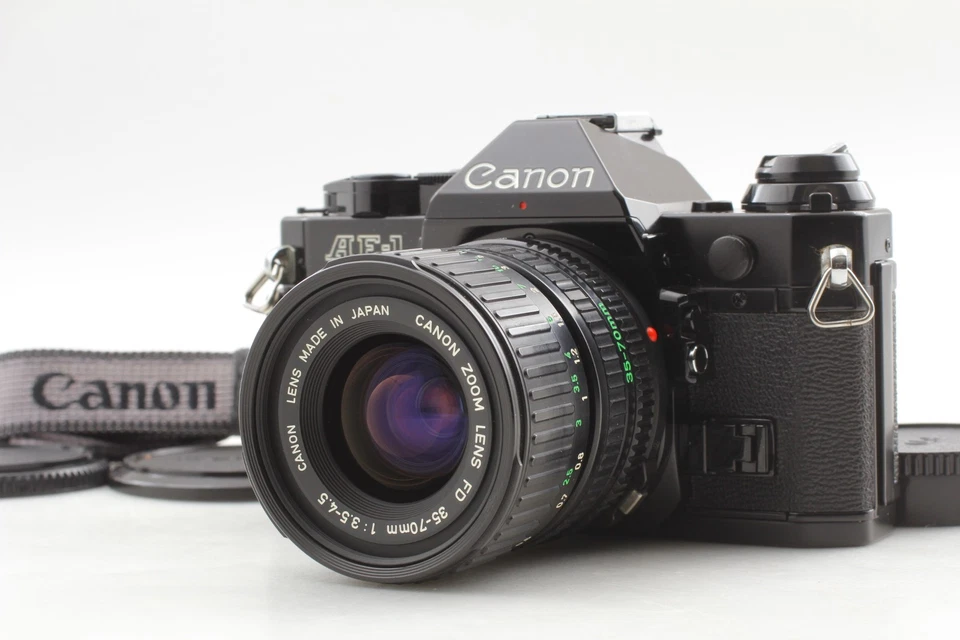 [ MINT ] Canon AE-1 Program Film Camera New FD 35-70mm F/3.5-4.5 Lens From JAPAN - Image 1 of 4